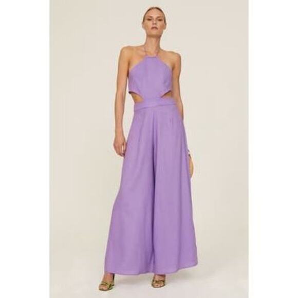 Louna Lavender  Sleeveless Jumpsuit with wide legs  size S - Picture 16 of 16